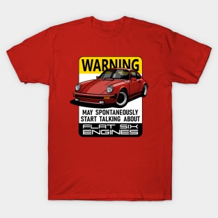 The iconic aircooled flat six german sports car with warning advice T-Shirt